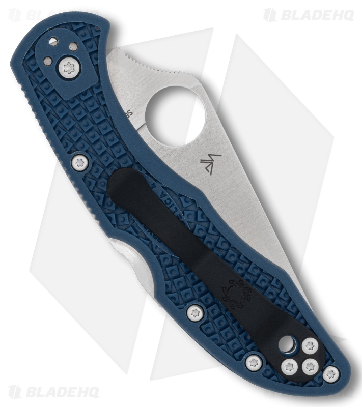Spyderco Delica 4 Lockback Knife Cobalt Blue FRN (2.9" Satin CPM SPY27) C11PCBL