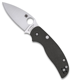 Spyderco Sage 6 Button-Release Compression Lock Knife Carbon Fiber (3" Satin)