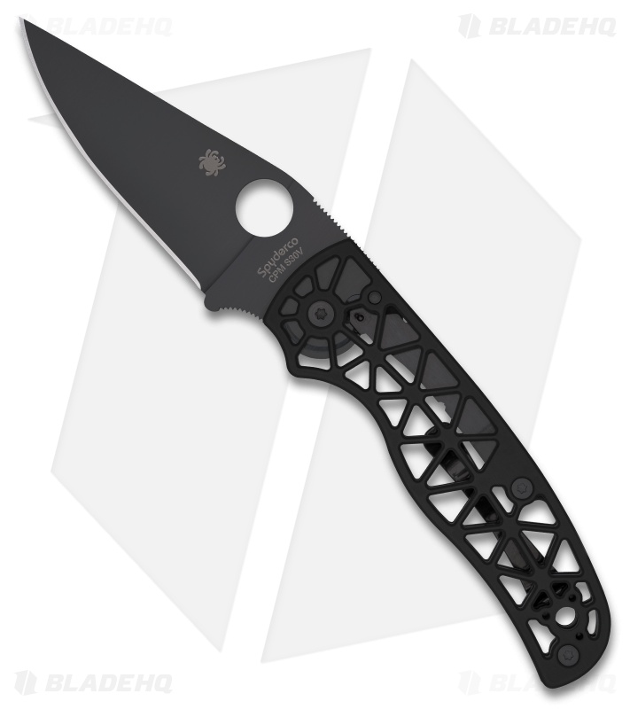 Spyderco Edgerati Compression Lock Knife Black (3.6" Black S30V)