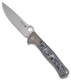 Spyderco Slym R.I.L. Knife Gray PVD Ti + Dark Matter Polar FatCarbon (3.4&quot; SW) | 223203