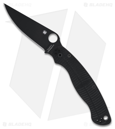 Spyderco Military 2 Salt Compression Lock Knife Black G-10 (4" Black MagnaCut)