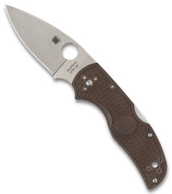 Spyderco Native 5 Lightweight Lockback Knife Brown FRN (3&quot; Satin 15V) C41PBN15V5 | 223186