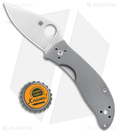 Spyderco Alcyone Knife Gray G-10 Satin | C222GPGY - Blade HQ