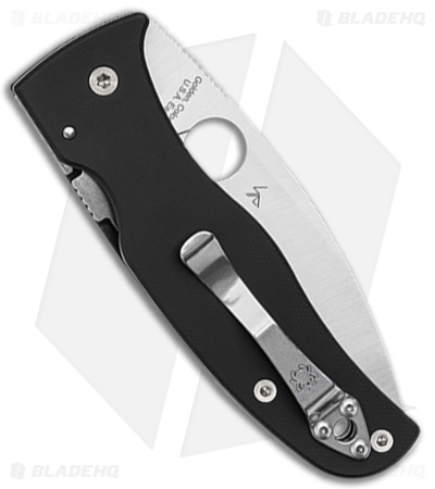 Spyderco Bodacious Compression Lock Knife Black G-10 (3.6" Satin S30V) C263GP