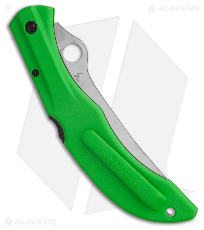 Spyderco Catcherman Sprint Run Knife Green LC200N - Blade HQ