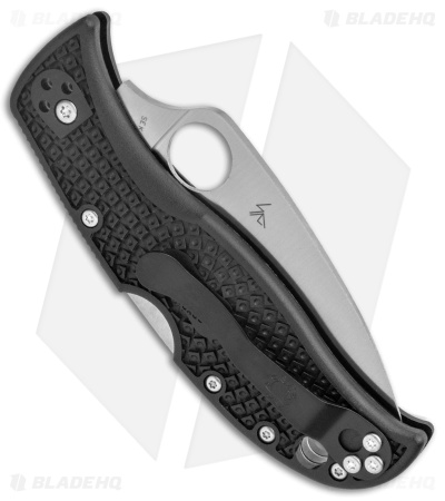 Spyderco LeafJumper Lock Back Knife Black FRN (3" Satin Serr VG-10) C262SBK