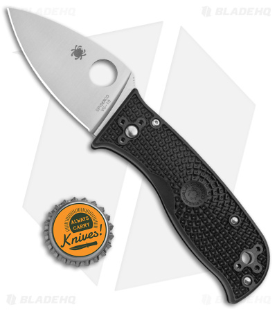 Spyderco Lil' Temperance 3 Lightweight Knife Black FRN (2.9" Satin) C69PBK3