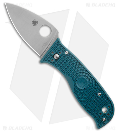 Spyderco Lil' Temperance 3 K390 Compression Lock Knife  Teal (2.9" Stonewash)