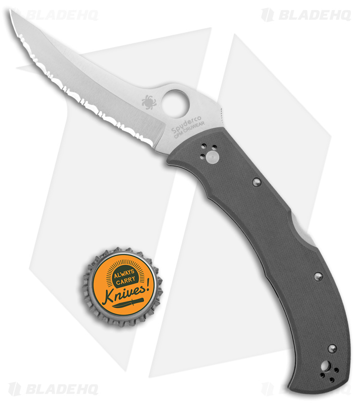 ホクセイモデル　マクロバットEPPv2 Spyderco Masaad Ayoob Lockback Knife Gray G-10 - Blade HQ