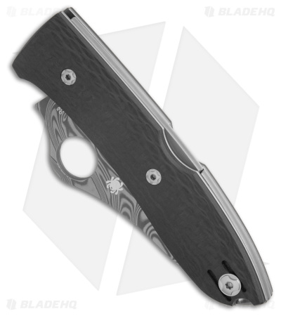 Spyderco SpyOpera Lockback Knife Carbon Fiber (2.9" Damasteel) C255CFPD