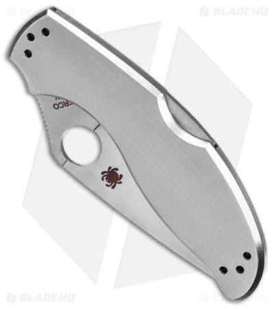 Spyderco UpTern Lock Back Knife Stainless Steel (2.9" Satin Serrated)