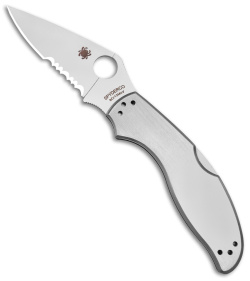 Spyderco UpTern Lock Back Knife Stainless Steel (2.9" Satin Serrated)