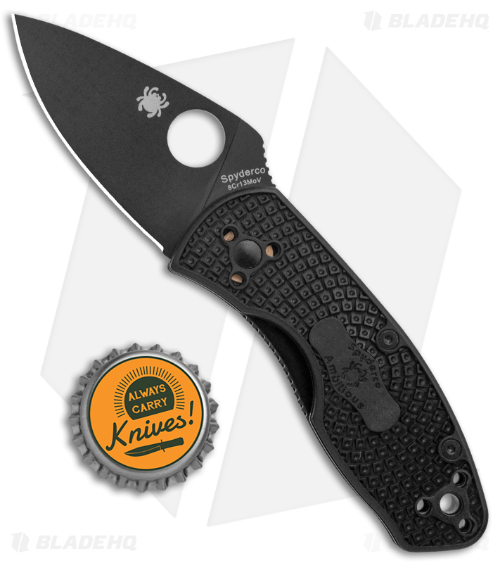 Spyderco Ambitious Lightweight Knife Black FRN (2.25" Black) C148PBBK