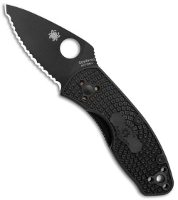 Spyderco Ambitious Lightweight Knife Black FRN (2.25" Black Serr) C148SBBK