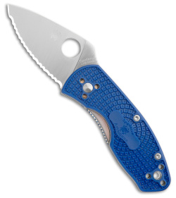 Spyderco Ambitious Lightweight Knife Blue FRN (2.25" Satin Serr S35VN) C148SBL