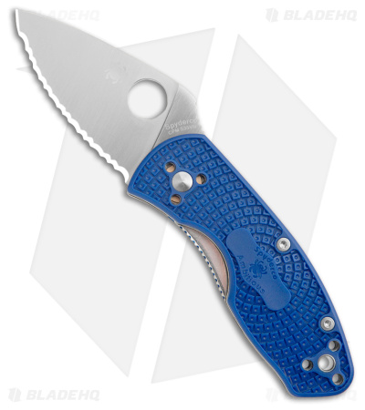 Spyderco Ambitious Lightweight Knife Blue FRN (2.25" Satin Serr S35VN) C148SBL
