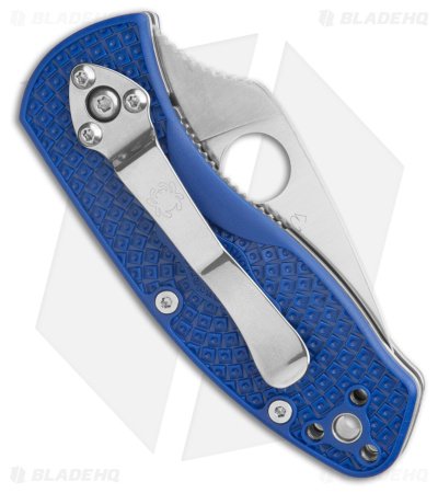 Spyderco Ambitious Lightweight Knife Blue FRN (2.25" Satin Serr S35VN) C148SBL