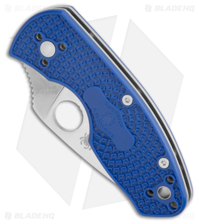 Spyderco Ambitious Lightweight Knife Blue FRN (2.25" Satin Serr S35VN) C148SBL