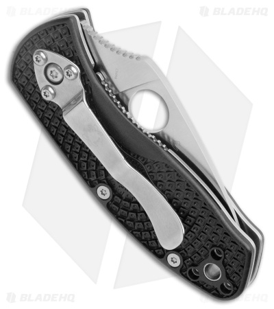 Spyderco Ambitious Lightweight Liner Lock Knife Black (2.25" Satin Serr) C148SBK