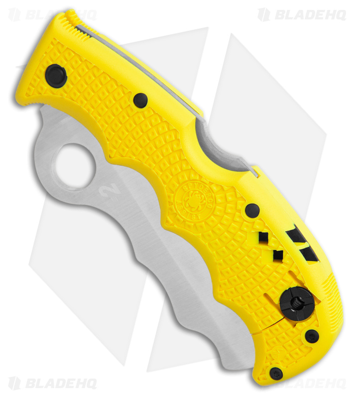 Spyderco Assist Salt H-2 Knife Yellow FRN (Serr) - Blade HQ