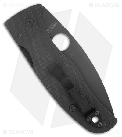 Spyderco Bodacious Compression Lock Knife Black G-10 (3.6" Black DLC)