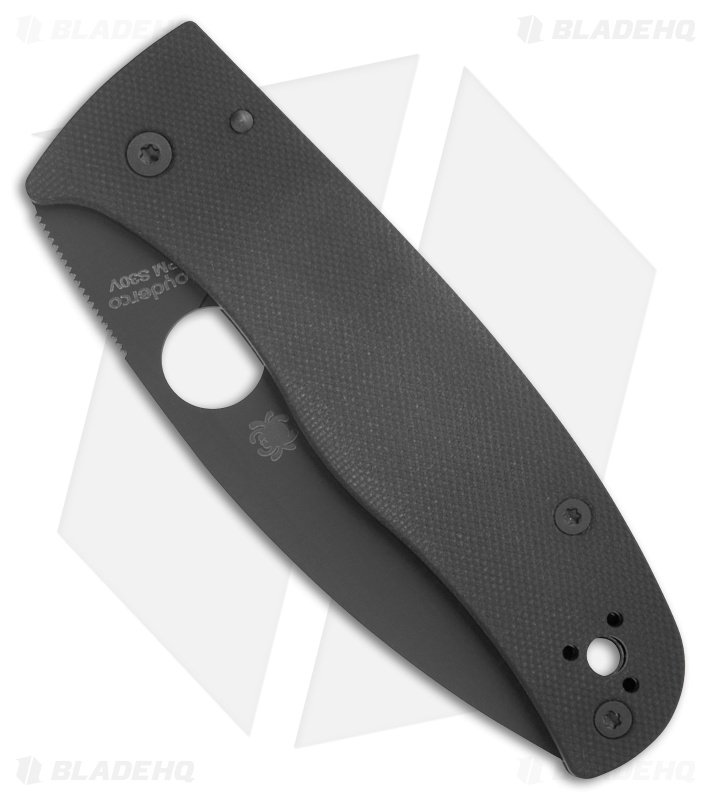 Spyderco Bodacious Compression Lock Knife Black G-10 (3.6" Black DLC)