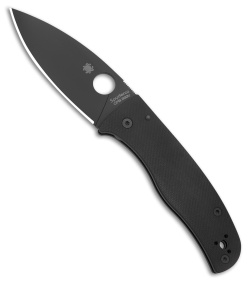 Spyderco Bodacious Compression Lock Knife Black G-10 (3.6" Black DLC)