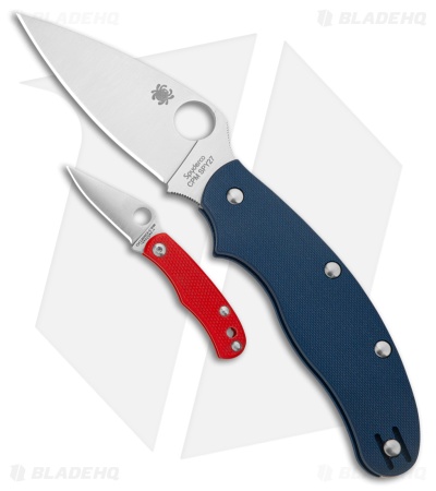 Spyderco Bug Slip Joint Knife Red G-10 Satin 12c27