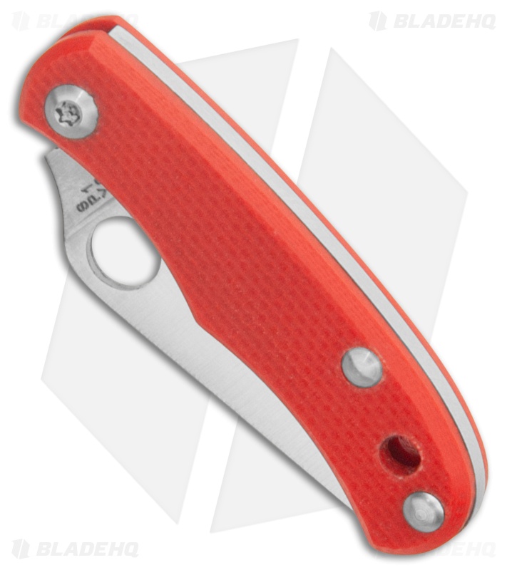 Spyderco Bug Slip Joint Knife Red G-10 Satin 12c27