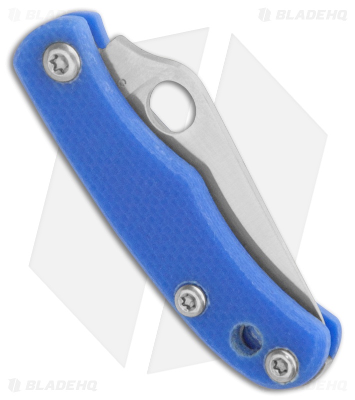 『5年保証』 Slip Bug Spyderco Joint 12c27 Satin G-10 Blue Knife 洋書