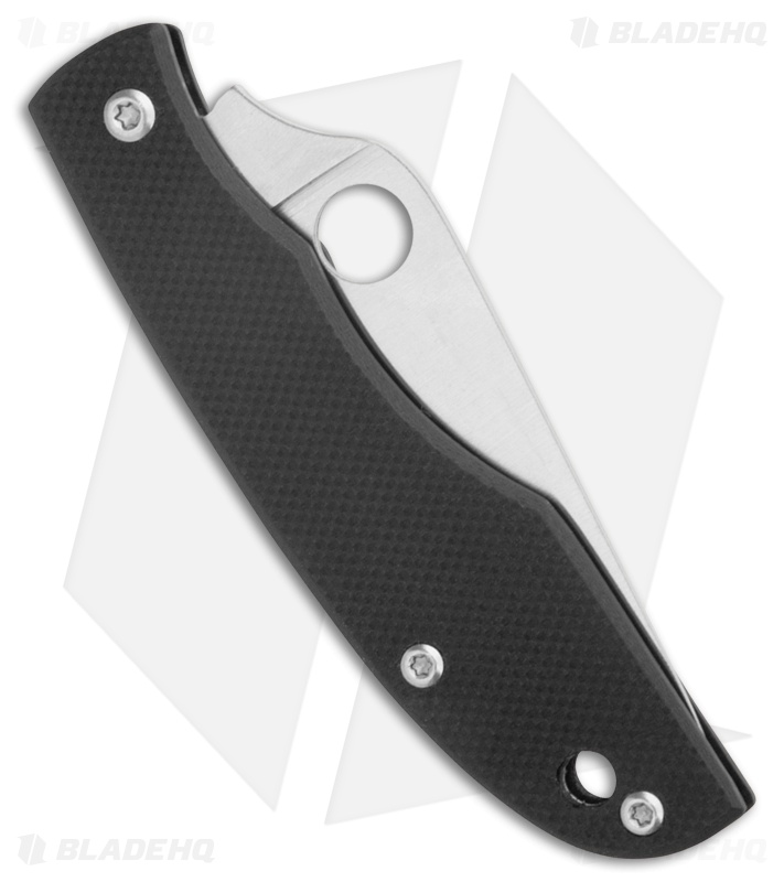 Spyderco Grasshopper Slip Joint Knife Black G-10 (2" Satin 12c27)