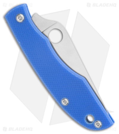 Spyderco Grasshopper Slip Joint Knife Blue G-10 (2" Satin 12c27)