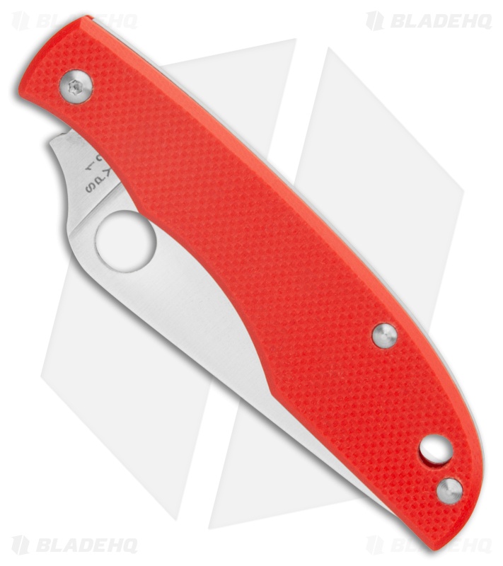 Spyderco Grasshopper Slip Joint Knife Red G-10 (2" Satin 12c27)