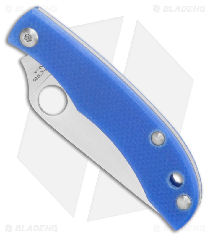 Spyderco Honeybee Slip Joint Knife Blue G-10 (1.7" Satin 12c27)