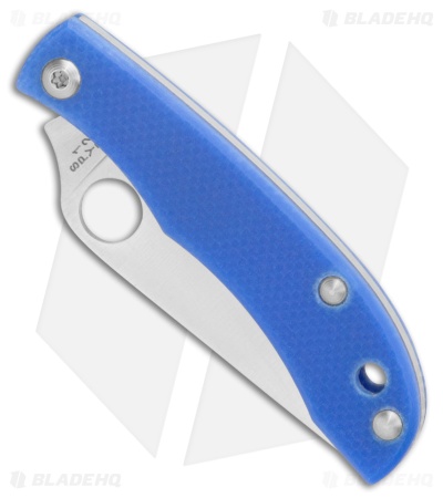 Spyderco Honeybee Slip Joint Knife Blue G-10 (1.7" Satin 12c27)