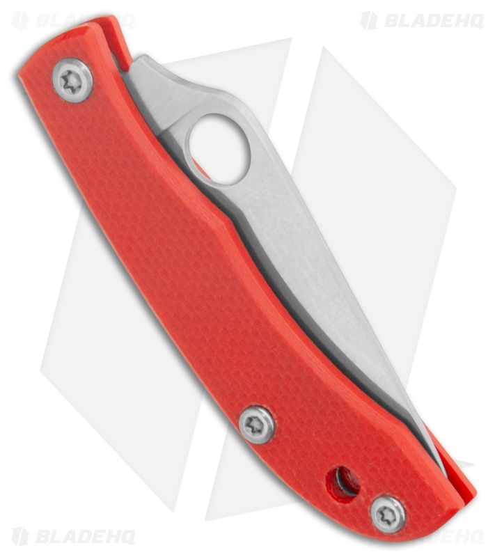 Spyderco Honeybee Slip Joint Knife Red G-10 Satin 12c27