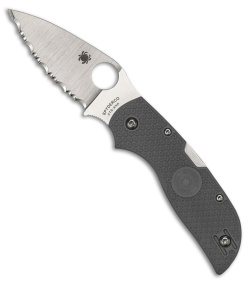 Spyderco Chaparral Lightweight Knife Gray FRN (2.8" Satin Full Serr) C152SGY