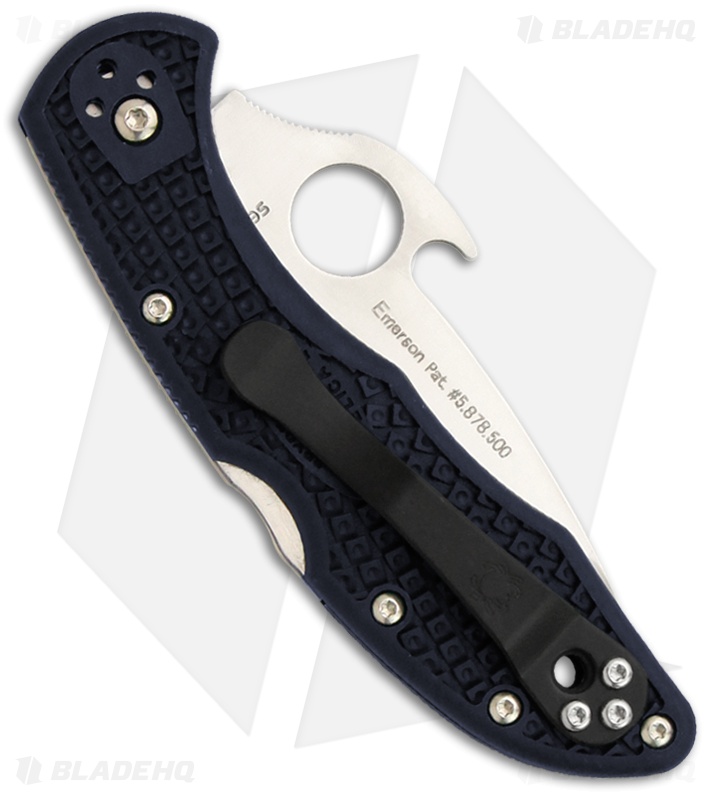 Spyderco Delica 4 Knife Emerson Opener Gray FRN - Blade HQ