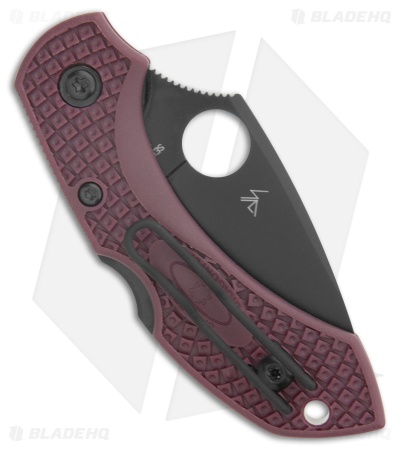 Spyderco Dragonfly 2 Lightweight Lockback Knife Burgundy FRN (2.25" Black PD#1)