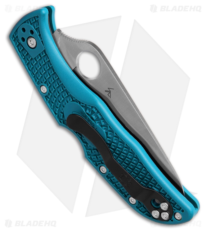 Spyderco Endela Lightweight Blue FRN Knife (3.41" Satin K390) C243FPK390