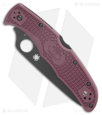 Spyderco Endura 4 Lightweight Lockback Knife Burgundy FRN (3.8" Black PD#1)