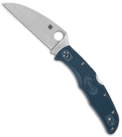 Spyderco Endura 4 Wharncliffe Back Lock Knife Blue FRN (3.75" Satin K390)