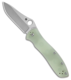 Spyderco Gayle Bradley 2 Pocket Knife Natural Jade G-10 (3.6" Satin CRU-WEAR)