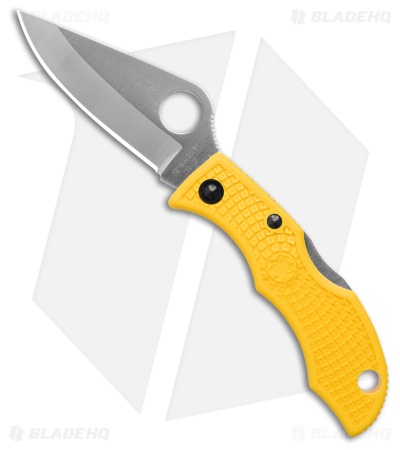 Spyderco Ladybug 3 Salt H2 Knife Yellow FRN (1.94 Spyderco Ladybug 3 Salt H2 Knife Yellow FRN (1.94