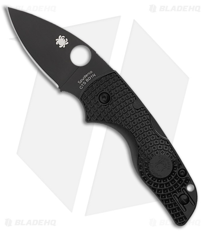 Spyderco Lil' Native Lightweight Plain Black DLC - Blade HQ