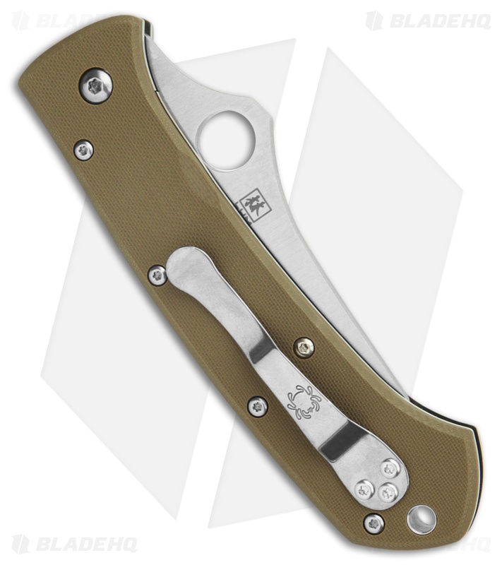 Spyderco Lum Tanto Knife OD Green G-10 (3.9" Satin M390) C46GPOD