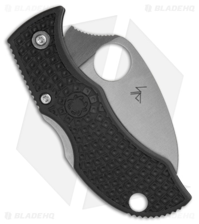 Spyderco Manbug Hawkbill Lockback Knife Black FRN (1.8" Satin Full Serr VG-10)