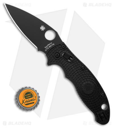 Spyderco Manix 2 Lightweight Knife Black FRCP (3.37" Black CTS-BD1N) C101PBBK2 