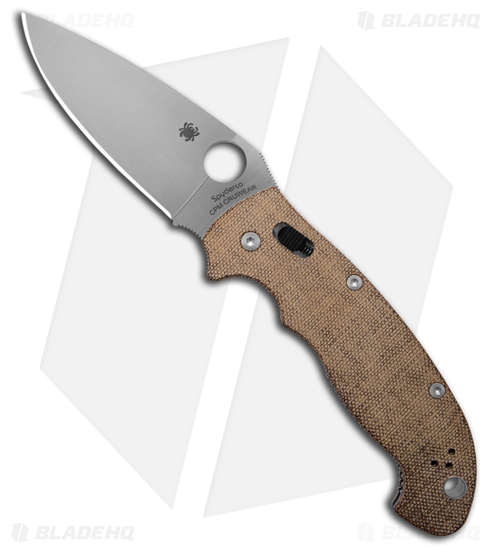 Spyderco Manix 2 XL Knife Brown Micarta Cru-Wear - Blade HQ