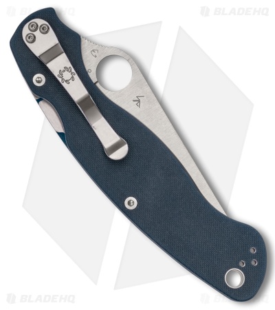 Spyderco Military 2 Compression Lock Knife Cobalt Blue G-10 (4" Satin SPY27)